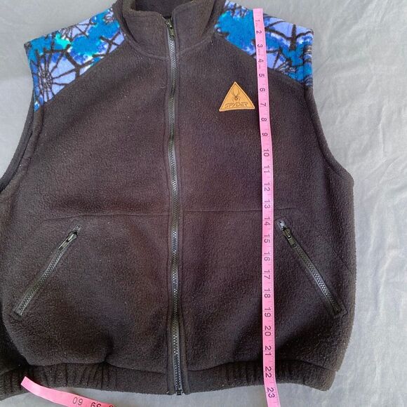 VTG SPYDER Mens M Fleece Vest Rare Web Shoulders 90s Full Zip USA Made - Picture 8 of 10